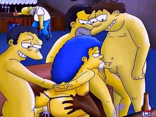 Simpsons double penetration orgy